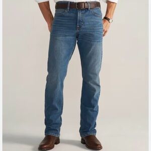 TECOVAS Slim Jeans Men's Size 34x32 Medium Blue Denim Straight Leg Rodeo Western
